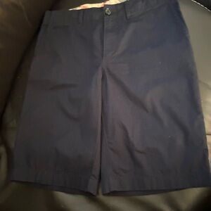 Burberry Blue Bermuda Shorts with Smooth Fabric and Relaxed Fit
